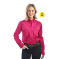 Thomas Cook Light Drill 1-2 Button LS Shirt (TCP1126005) Hot Pink