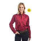 Thomas Cook Light Drill 1-2 Button LS Shirt (TCP1126005) Red