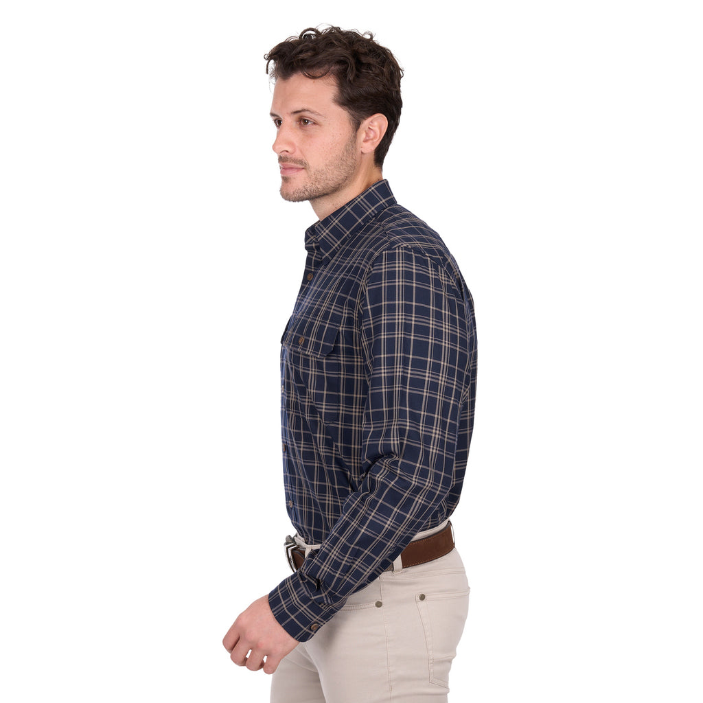 Thomas Cook Mens Adam L/S Shirt (T6W1115034) Navy/Tan