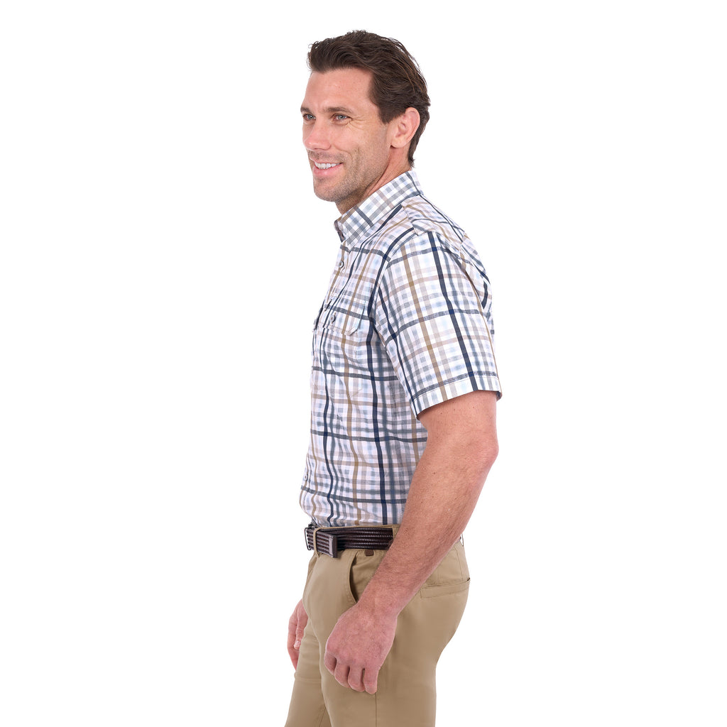 Thomas Cook Mens Alfie S/S Shirt (T6S1110043) Tan/Navy