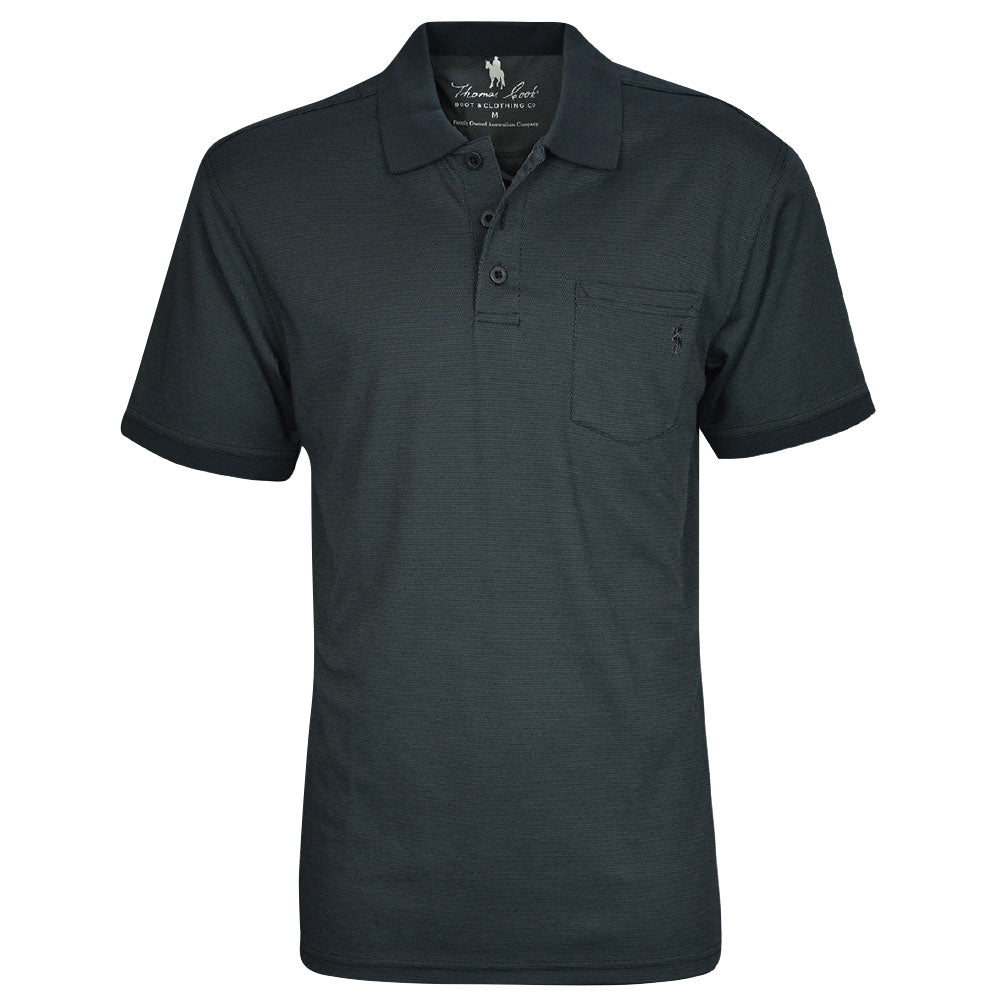 Thomas Cook Mens Bamboo S/S Polo (TCP1511045) Dark Charcoal