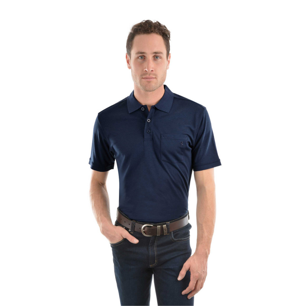 Thomas Cook Mens Bamboo S/S Polo (TCP1511045) Navy