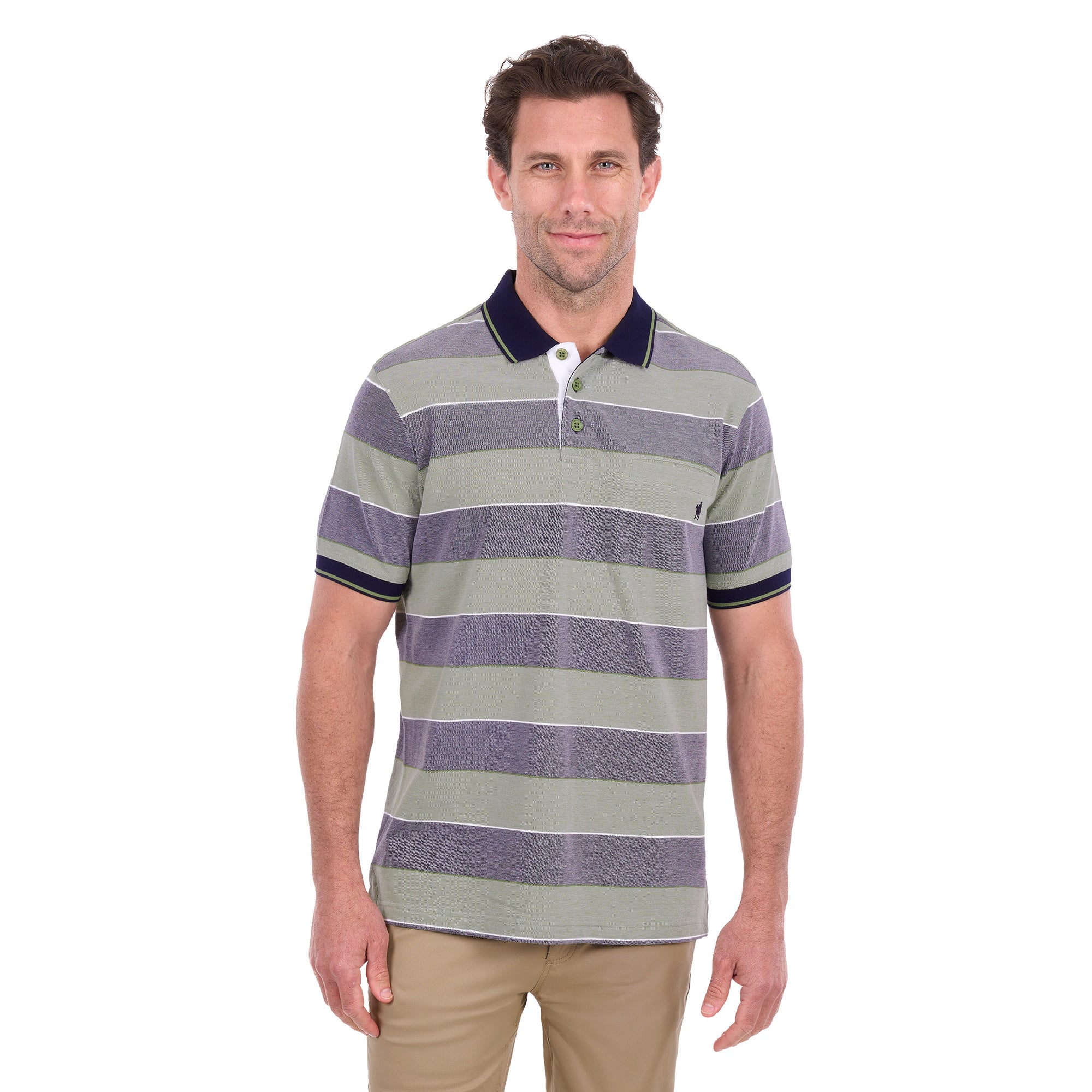 Thomas Cook Mens Billy S/S Polo (T6S1509021) Green/Charcoal