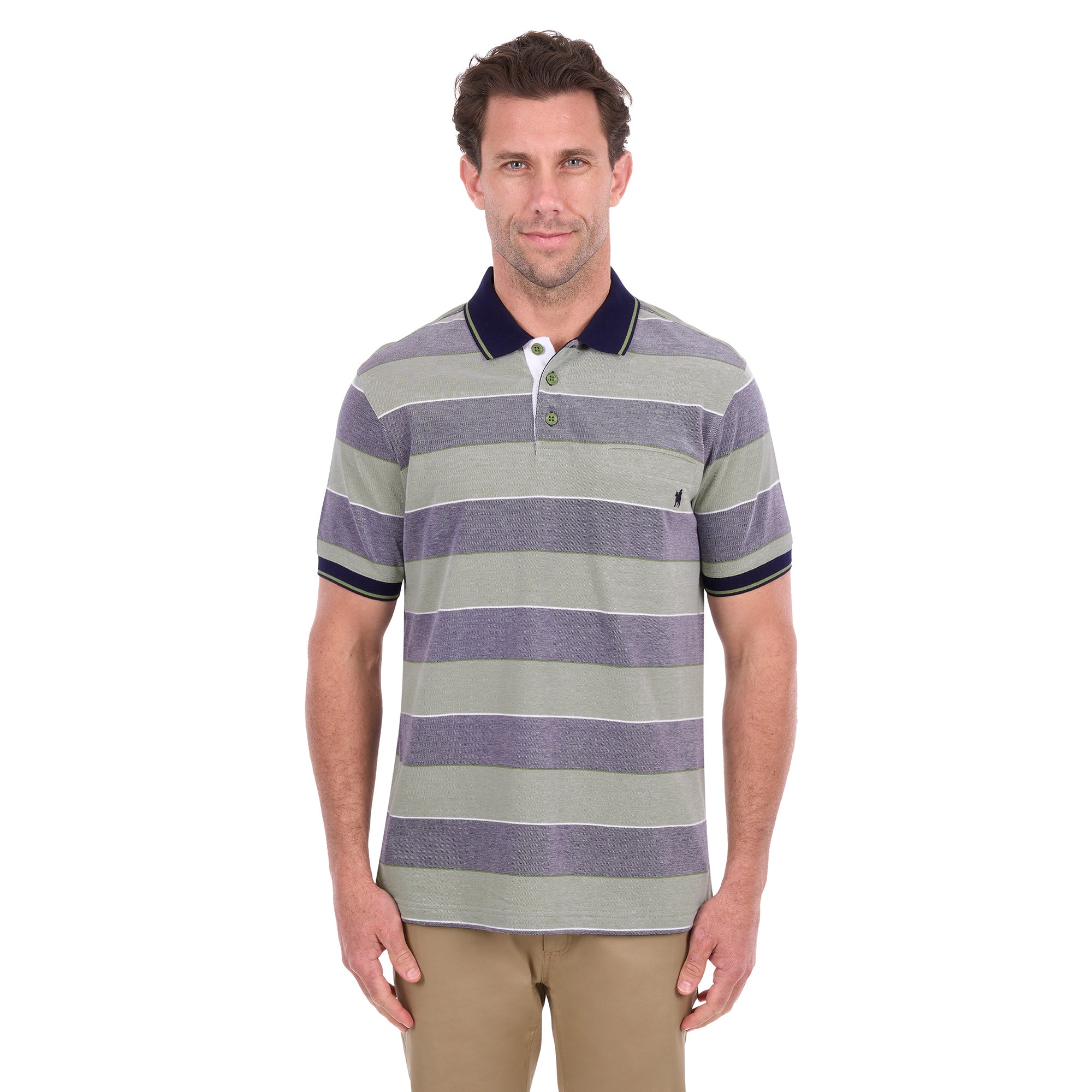 Thomas Cook Mens Billy S/S Polo (T6S1509021) Green/Charcoal