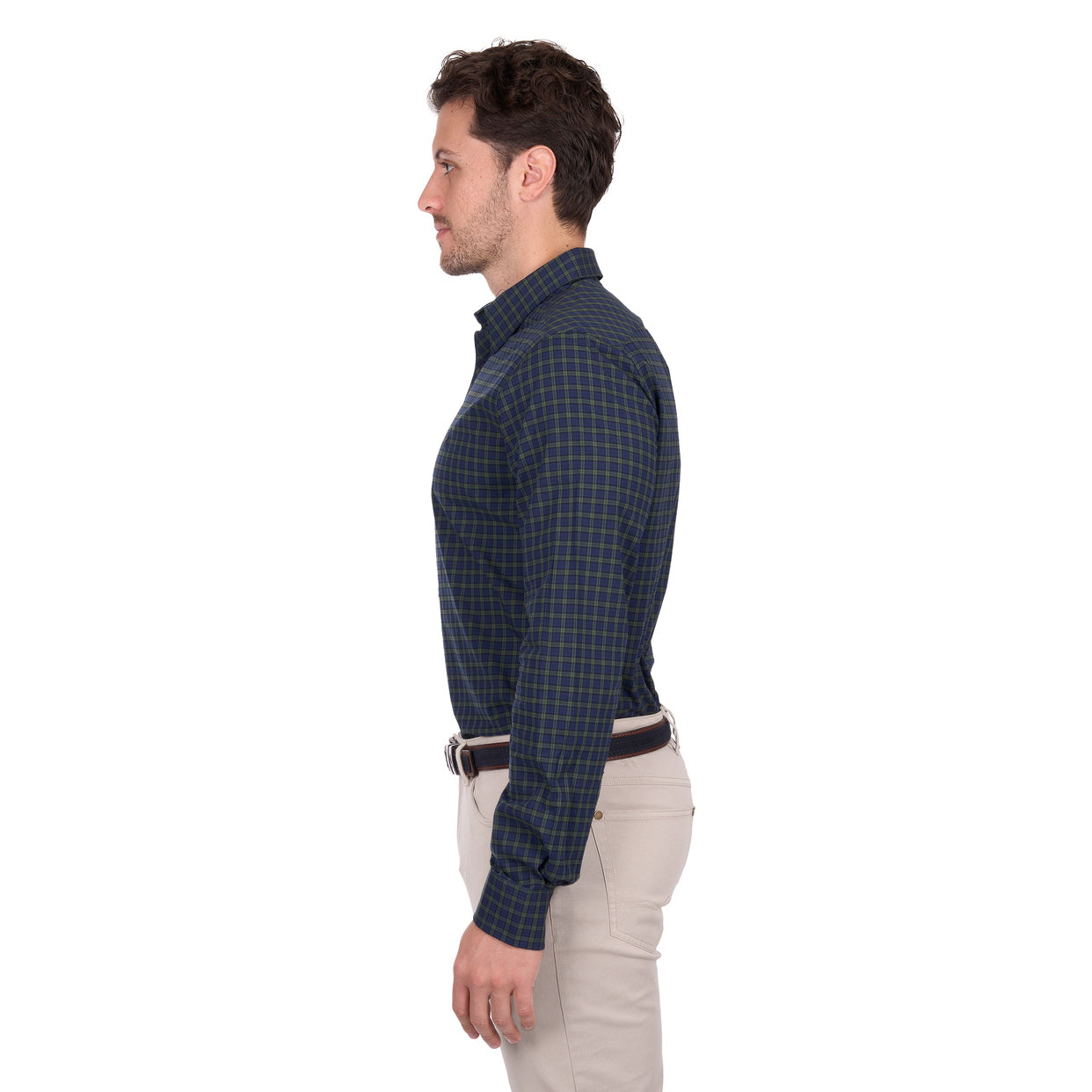 Thomas Cook Mens Charles Tailored L/S Shirt (T6W1121049) Navy/Green