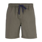 A flat lay of a pair of military green Thomas Cook Men's Darcy Shorts (TCP1309037).