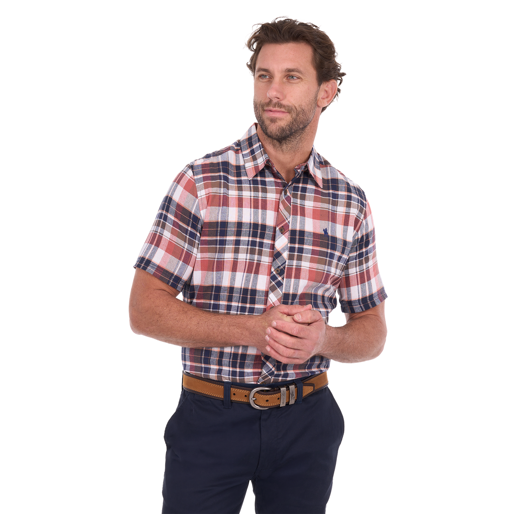 Thomas Cook Mens Ethan S/S Shirt (T6S1122128) Rust/Navy
