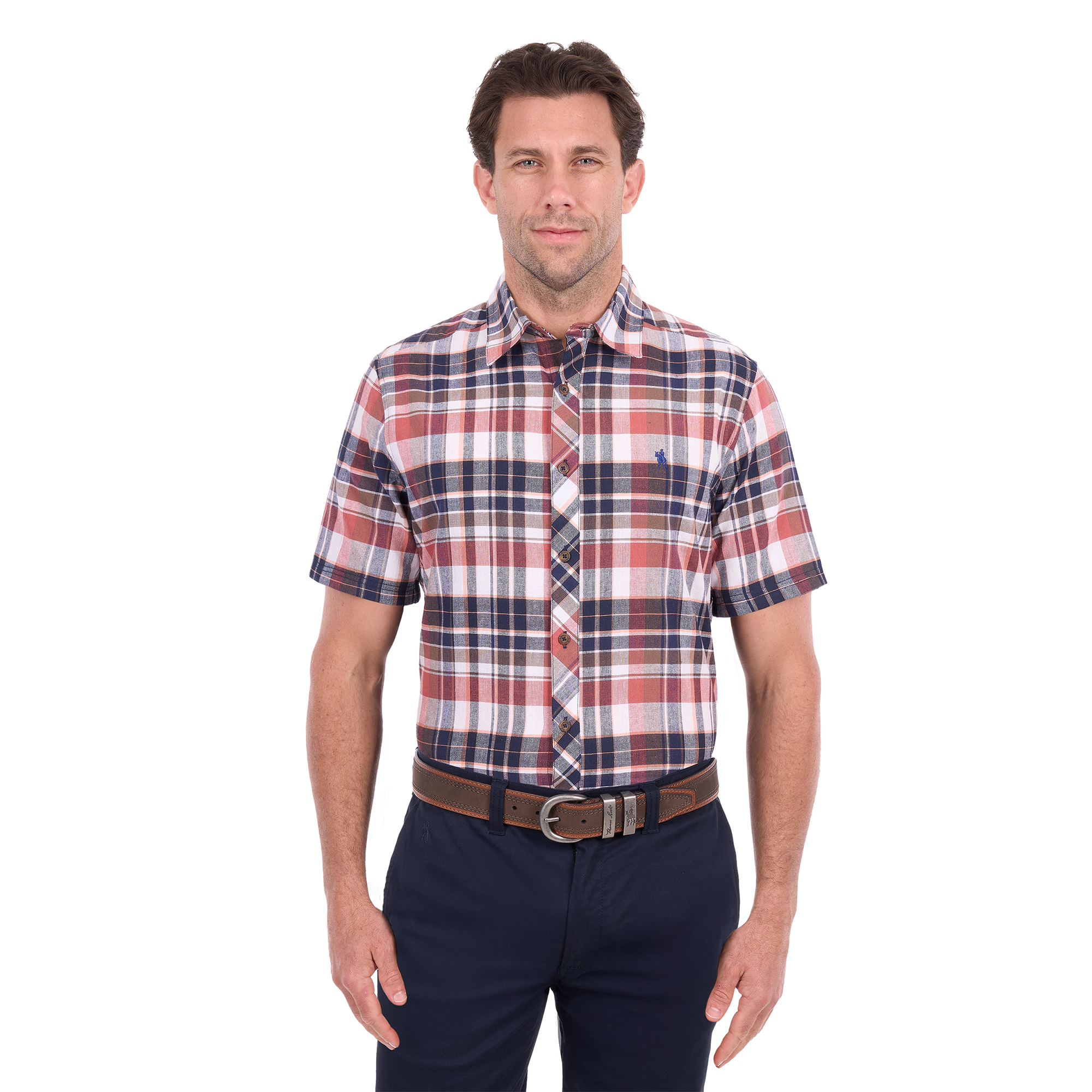 Thomas Cook Mens Ethan S/S Shirt (T6S1122128) Rust/Navy