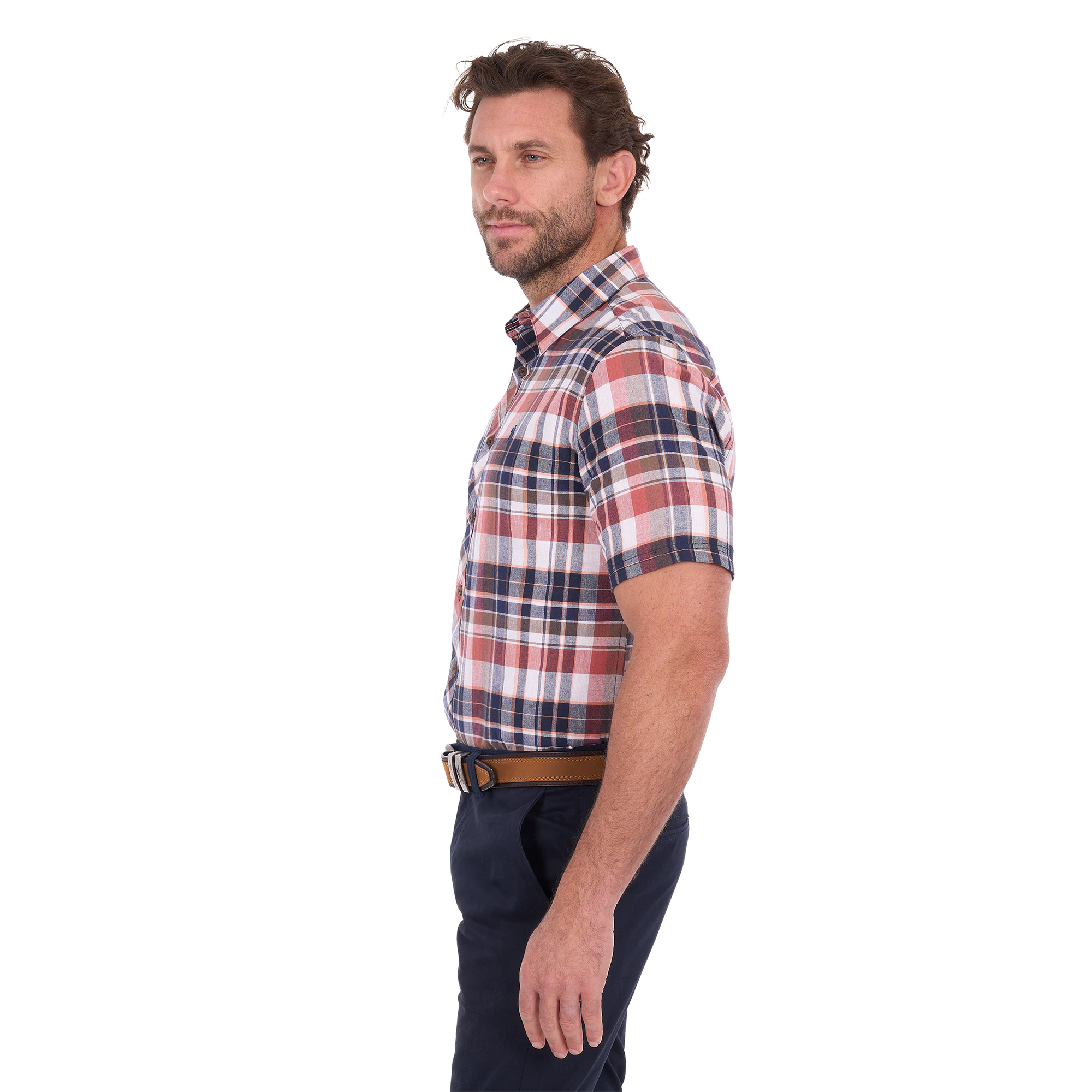 Thomas Cook Mens Ethan S/S Shirt (T6S1122128) Rust/Navy