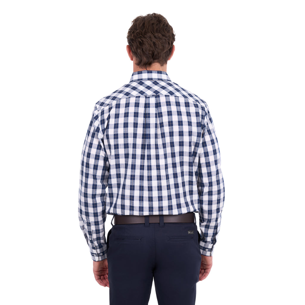 Thomas Cook Mens Ezra L/S Shirt (T6S1115027) Navy/White