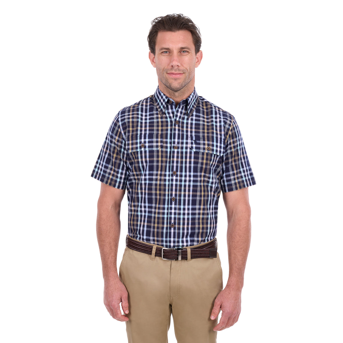 Thomas Cook Mens Finley S/S Shirt (T6S1110039) Navy/Light Blue