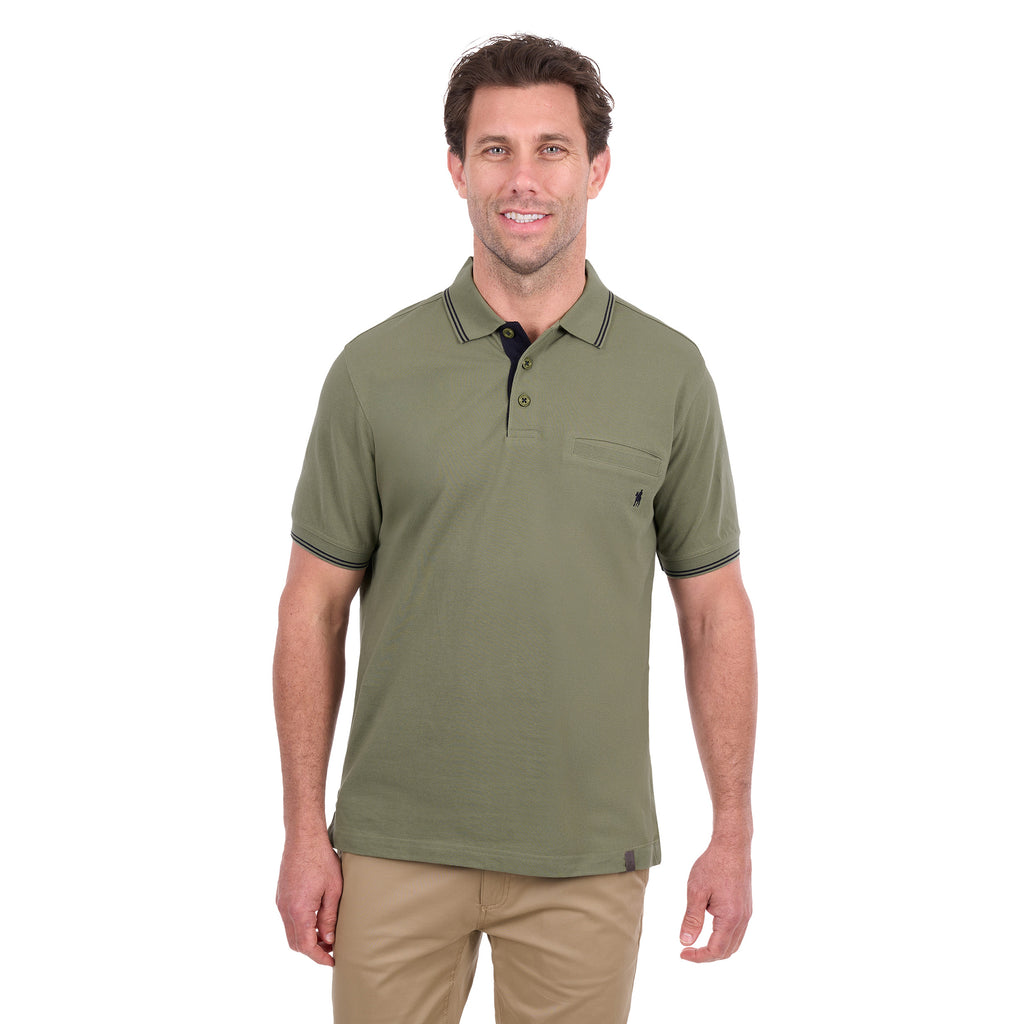 Thomas Cook Mens Henry Tailored S/S Polo (T6S1506025) Olive