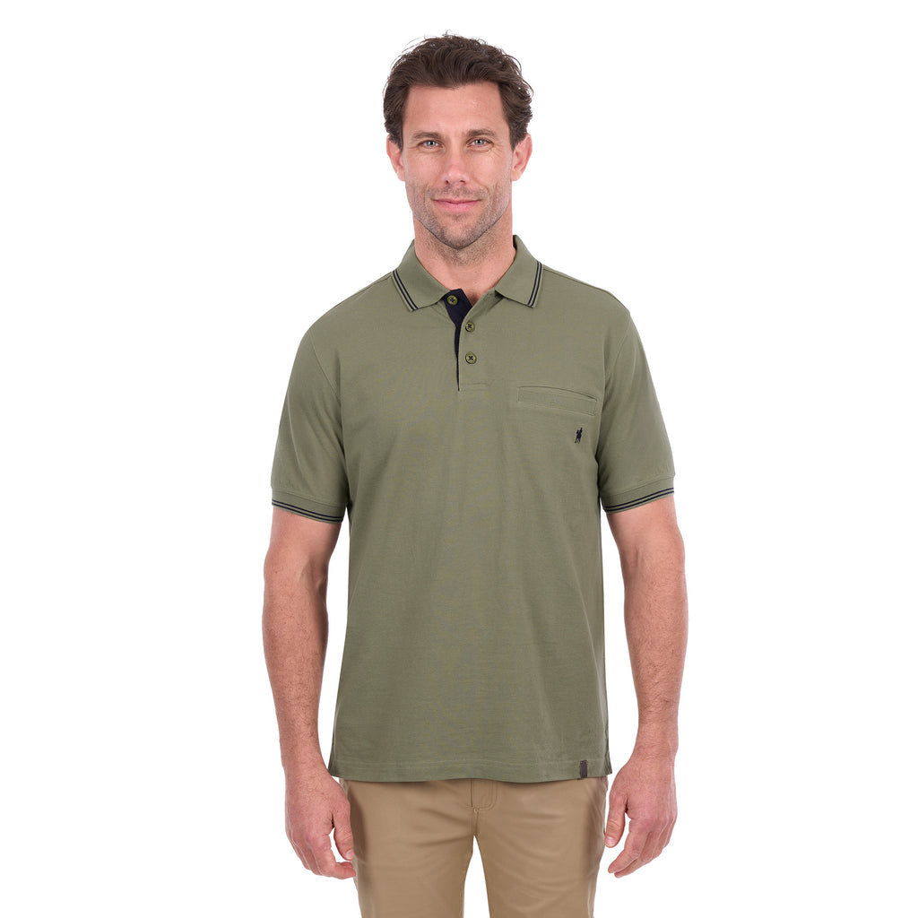 Thomas Cook Mens Henry Tailored S/S Polo (T6S1506025) Olive