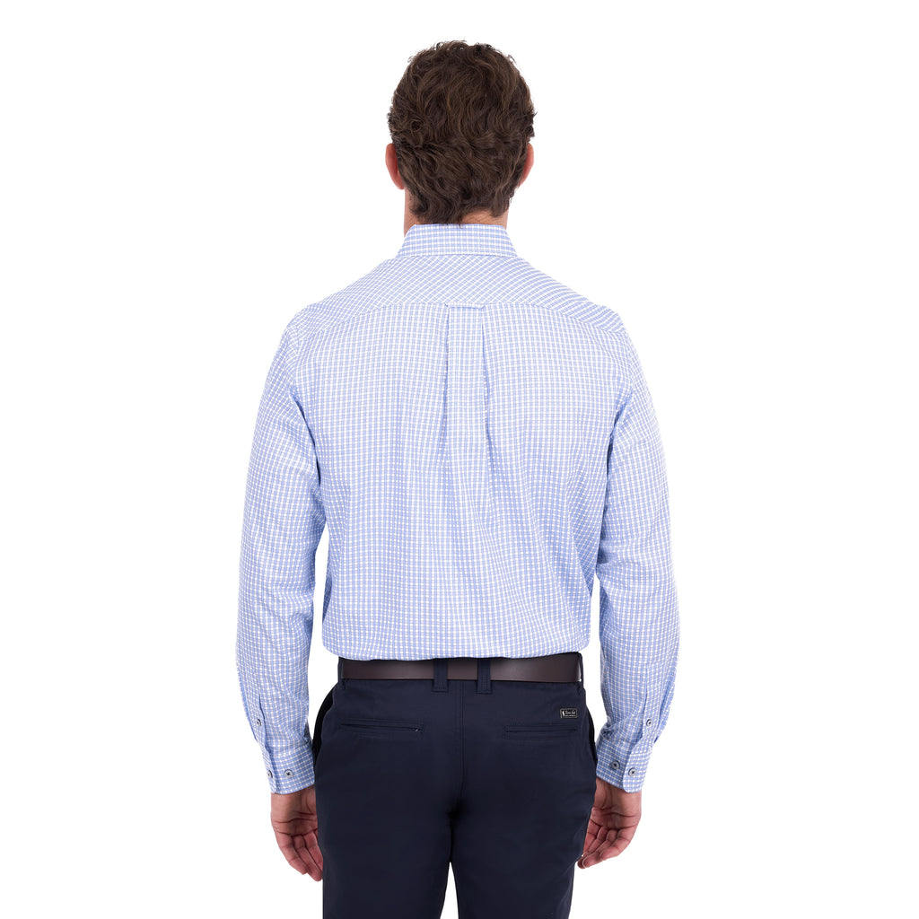 Thomas Cook Mens Isaac L/S Shirt (T6S1115028) Light Blue/White