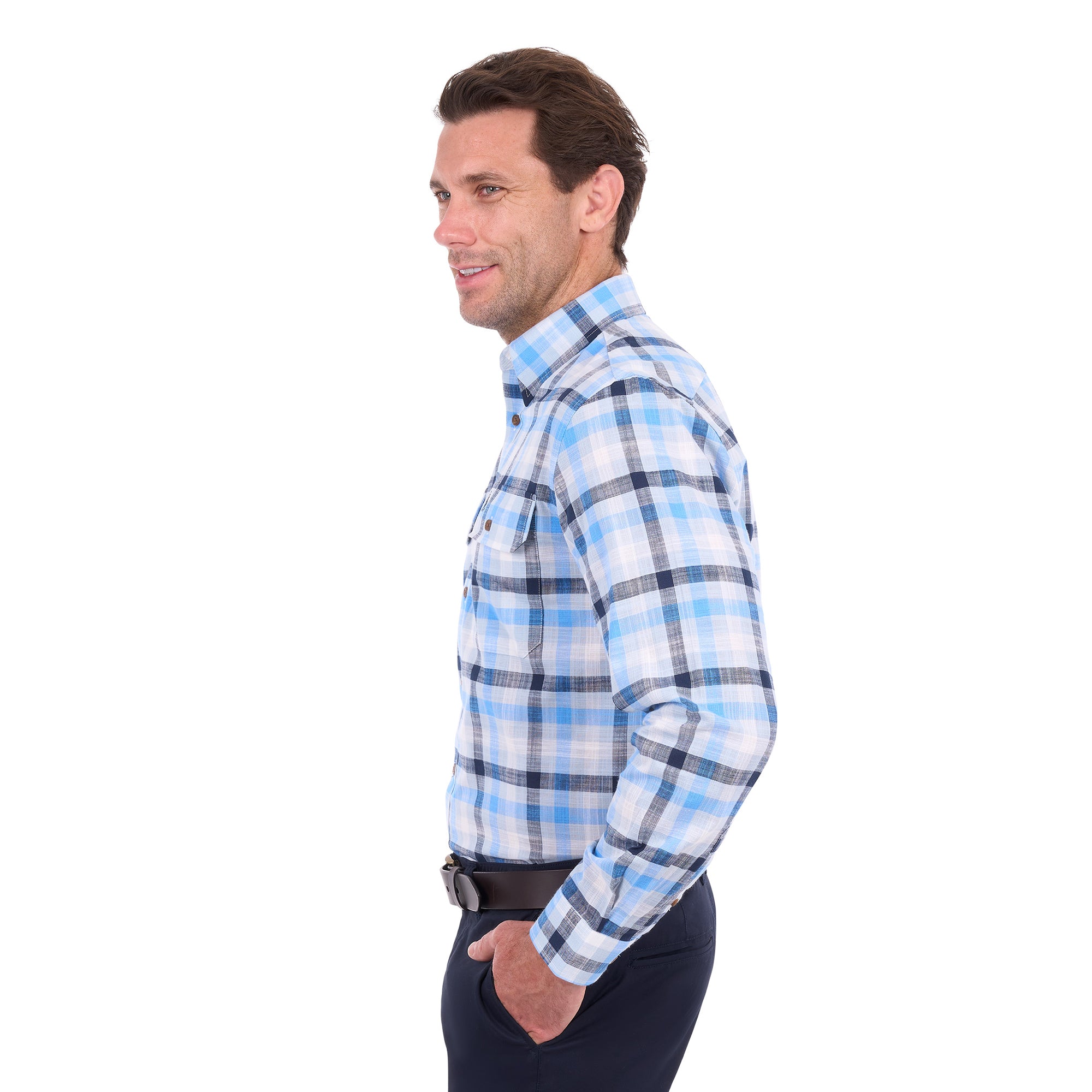 Thomas Cook Mens Jacob L/S Shirt (T6S1115026) Royal/Black