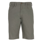 A flat lay of a pair of military green Thomas Cook Men's Jake Comfort Waist Shorts (TCP1307031) photographed against a plain white studio background.