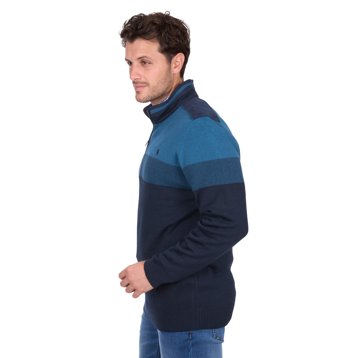 Thomas Cook Mens Jerry 1/4 Zip Jumper (T6W1523004) Navy/Petrol