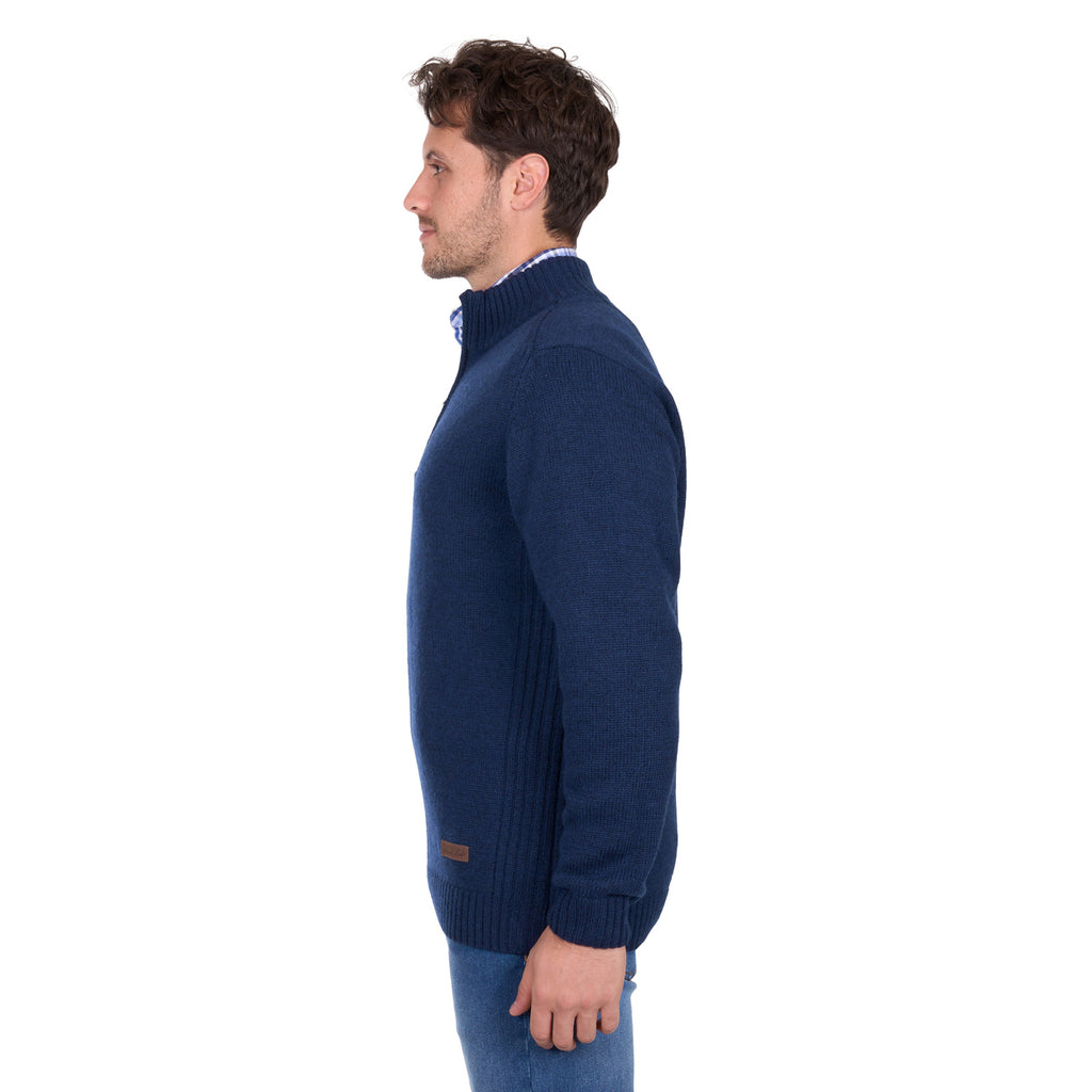 Thomas Cook Mens Jesse 1/4 Zip Jumper (T6W1519001) Blue Marle