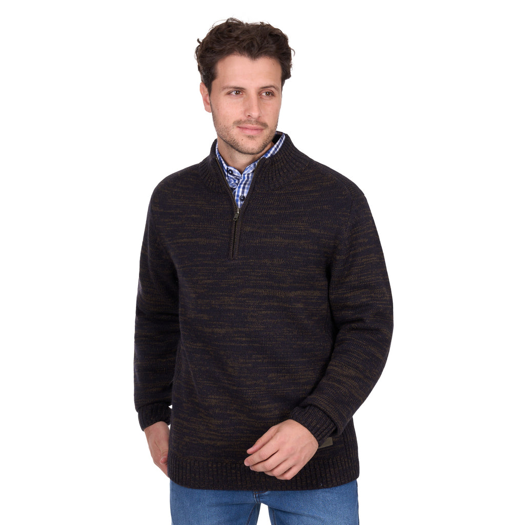 Thomas Cook Mens Jesse 1/4 Zip Jumper (T6W1519001) Chestnut