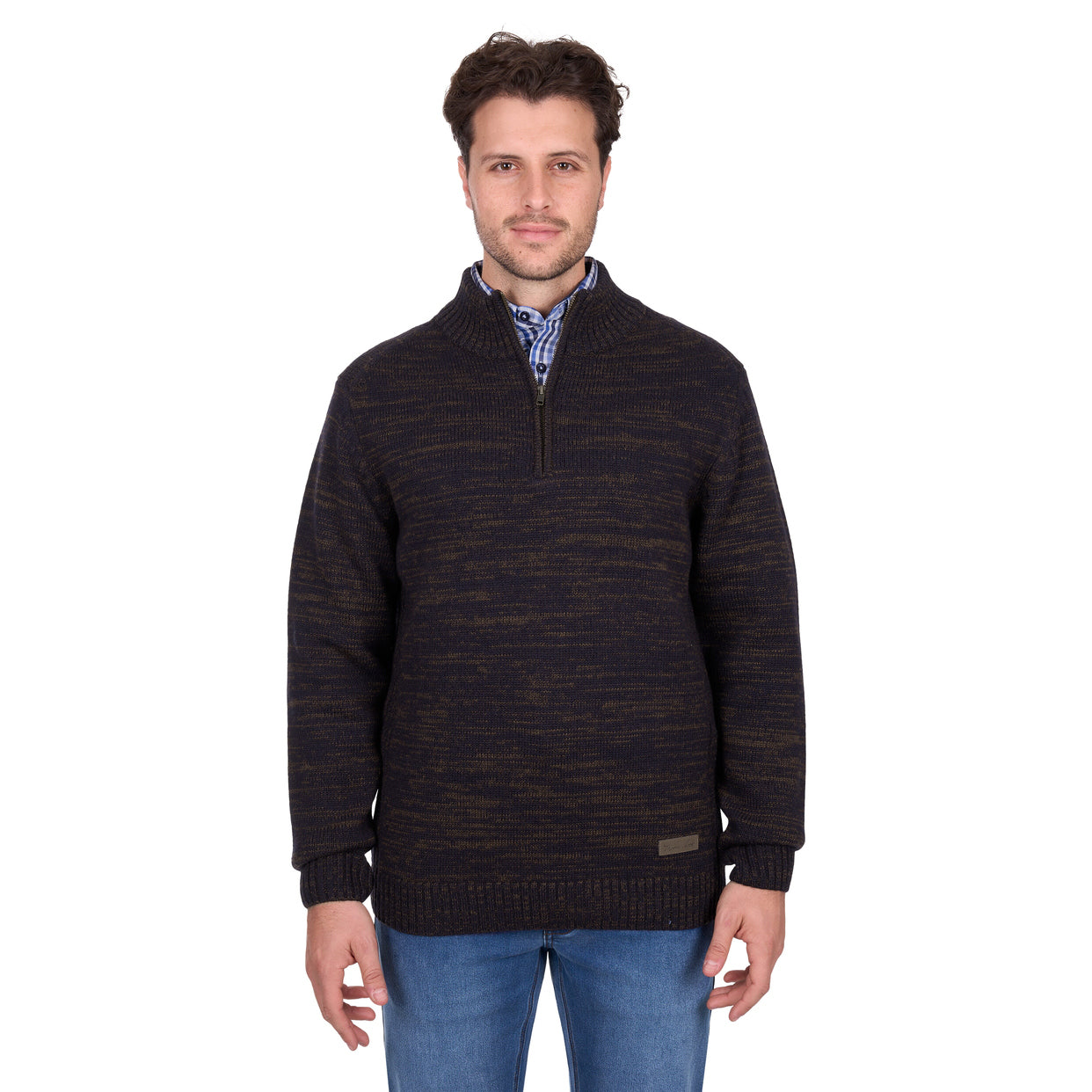 Thomas Cook Mens Jesse 1/4 Zip Jumper (T6W1519001) Chestnut