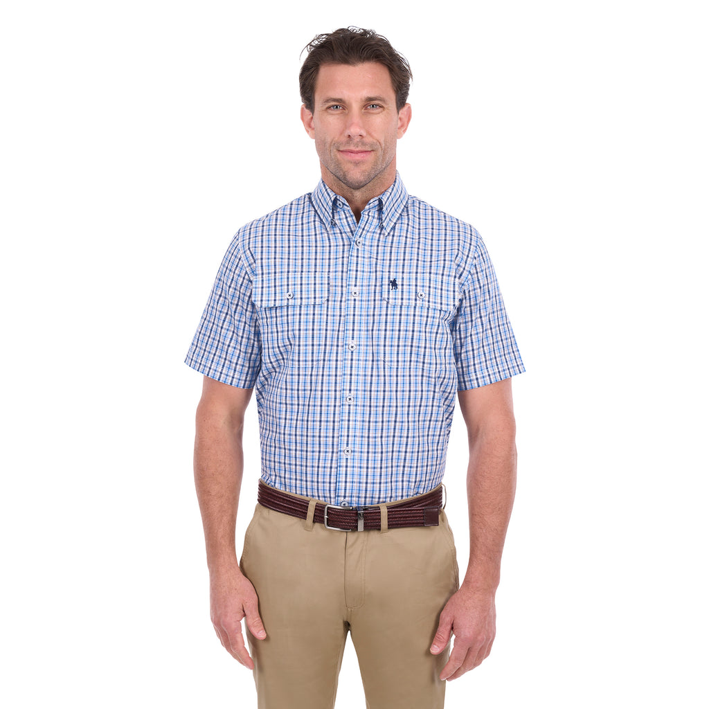 Thomas Cook Mens Jude S/S Shirt (T6S1110035) Blue/Tan