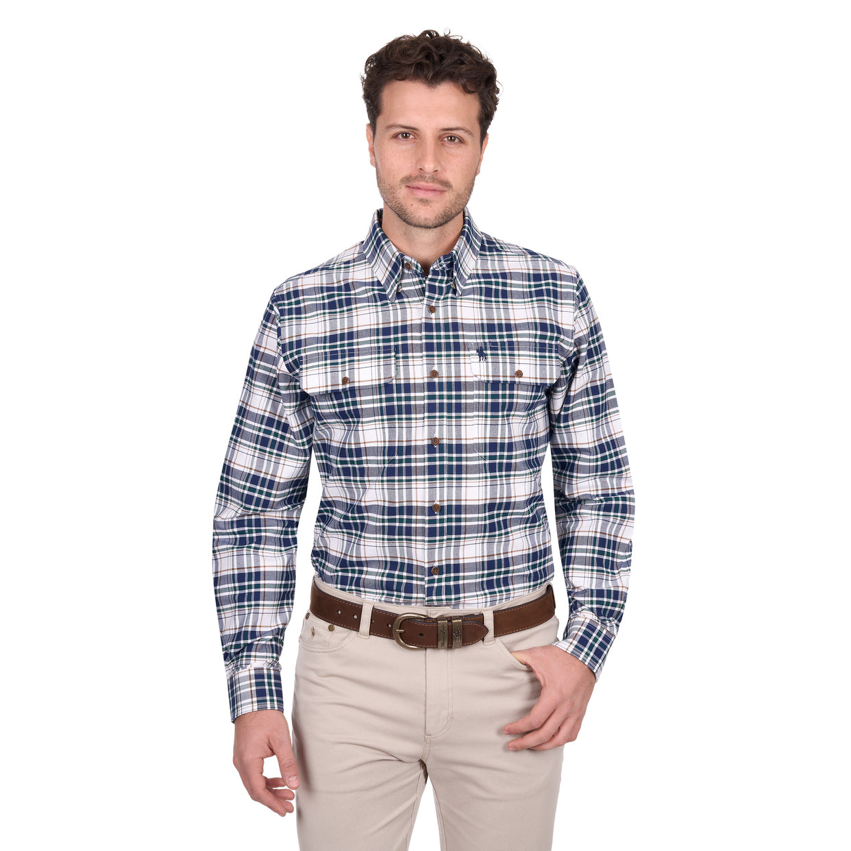 Thomas Cook Mens Justin L/S Shirt (T6W1115033) Navy/Green