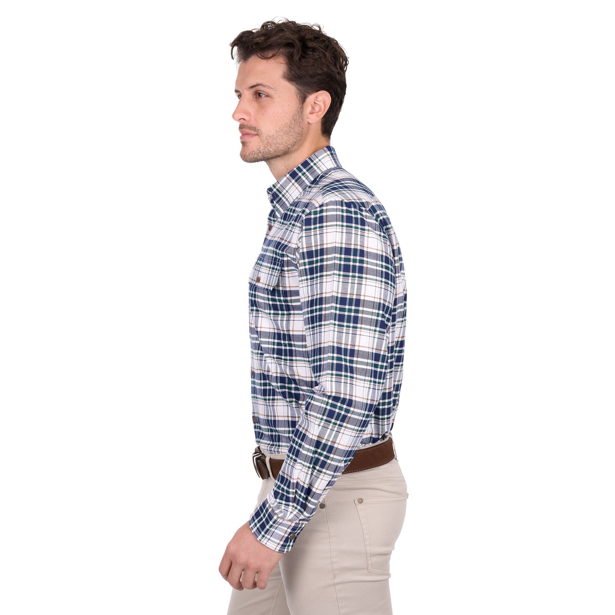 Thomas Cook Mens Justin L/S Shirt (T6W1115033) Navy/Green