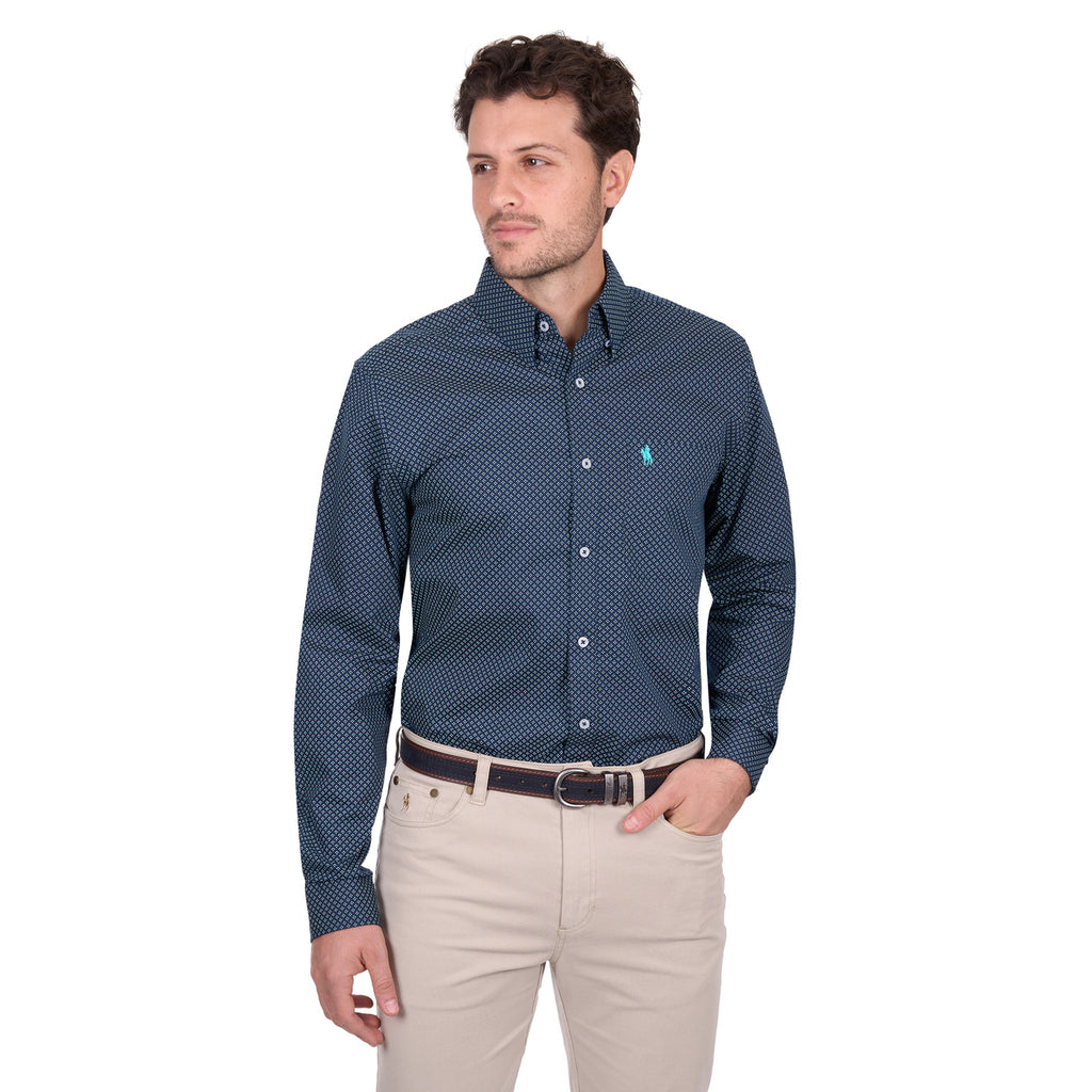 Thomas Cook Mens Kevin L/S Shirt (T6W1118042) Navy/Green