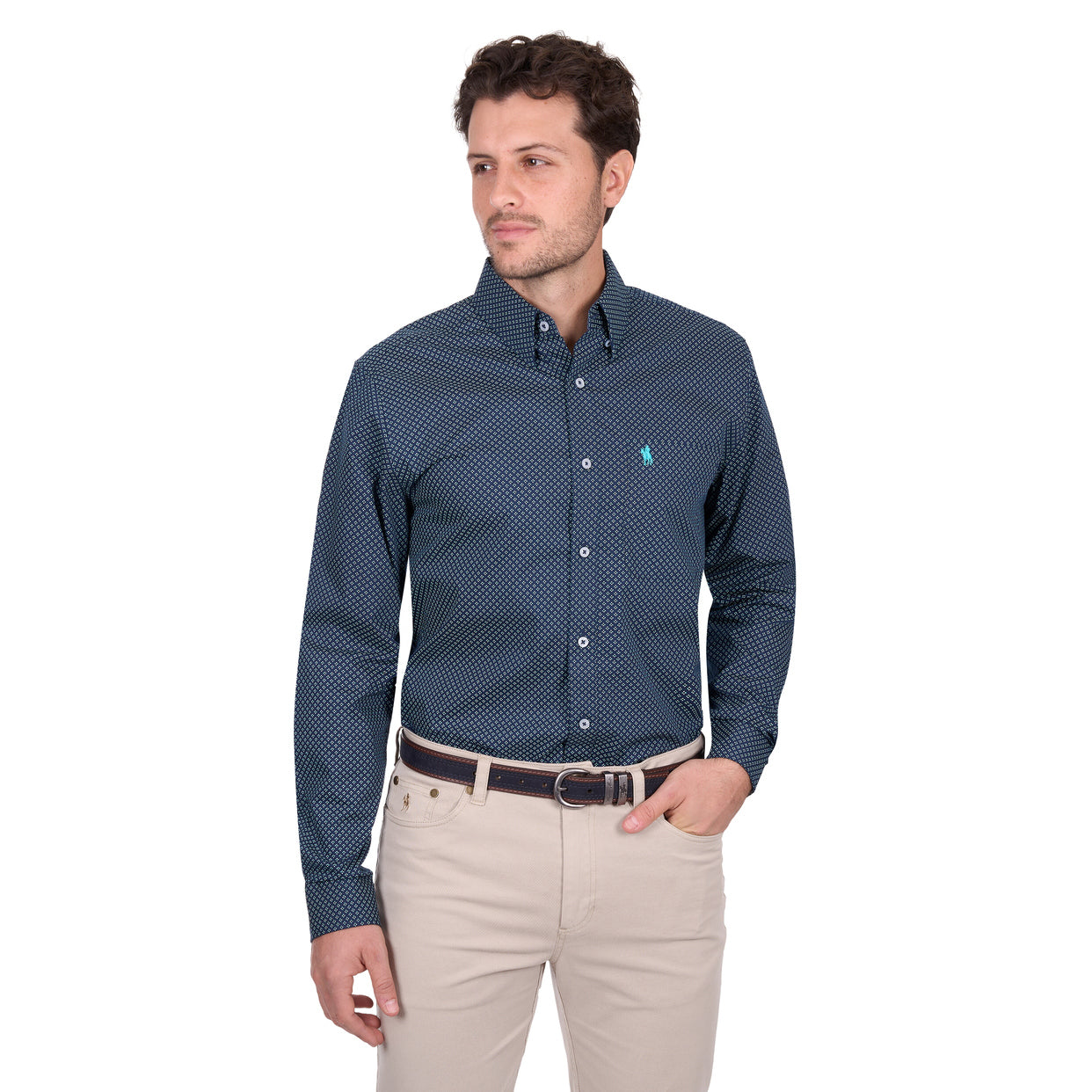 Thomas Cook Mens Kevin L/S Shirt (T6W1118042) Navy/Green