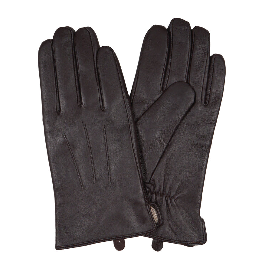 Thomas Cook Mens Leather Gloves (T6W1975GLV) Chocolate