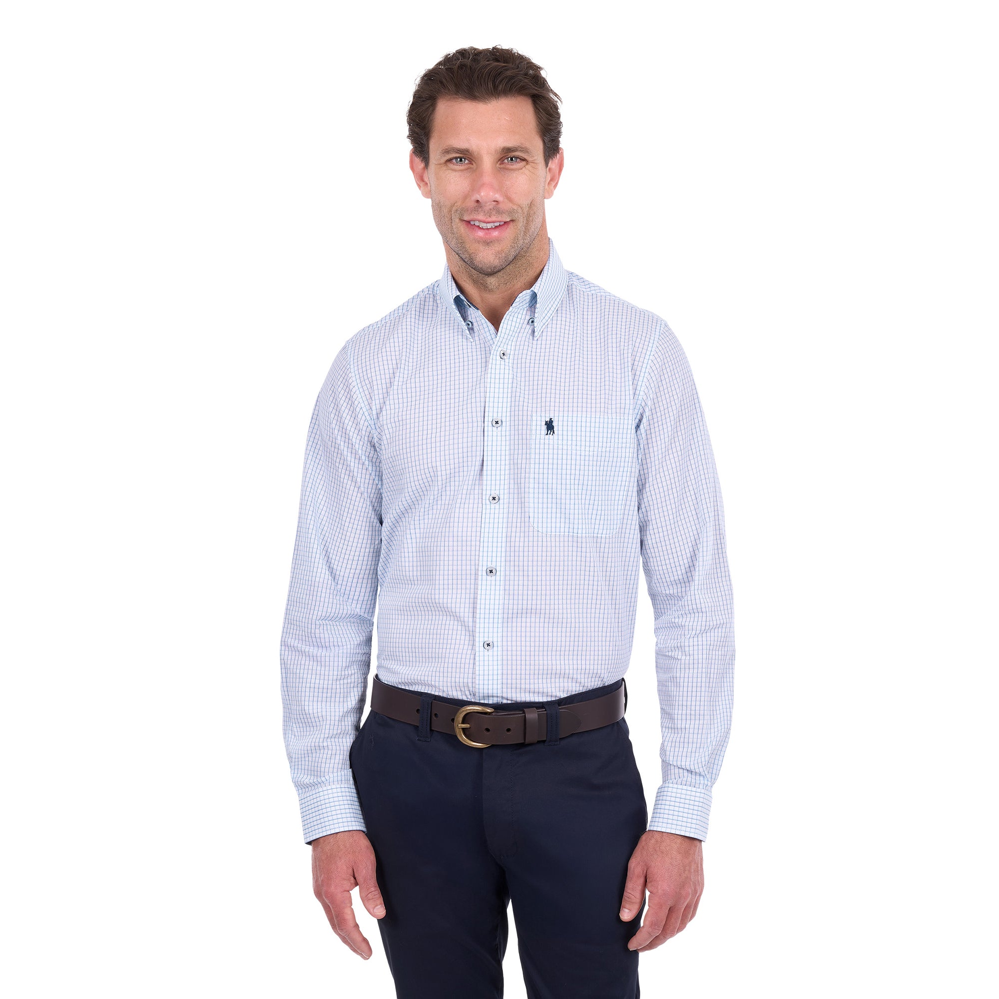 Thomas Cook Mens Leo L/S Shirt (T6S1118037) White/Blue