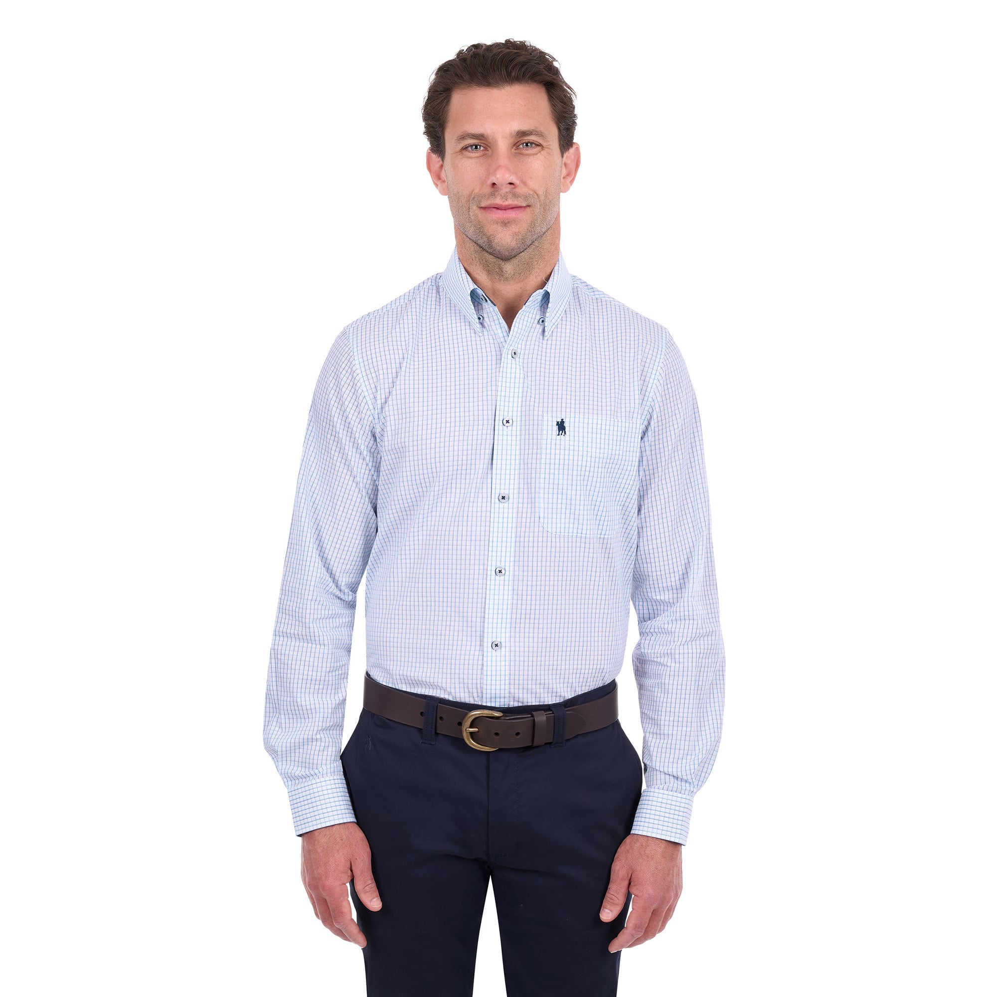 Thomas Cook Mens Leo L/S Shirt (T6S1118037) White/Blue