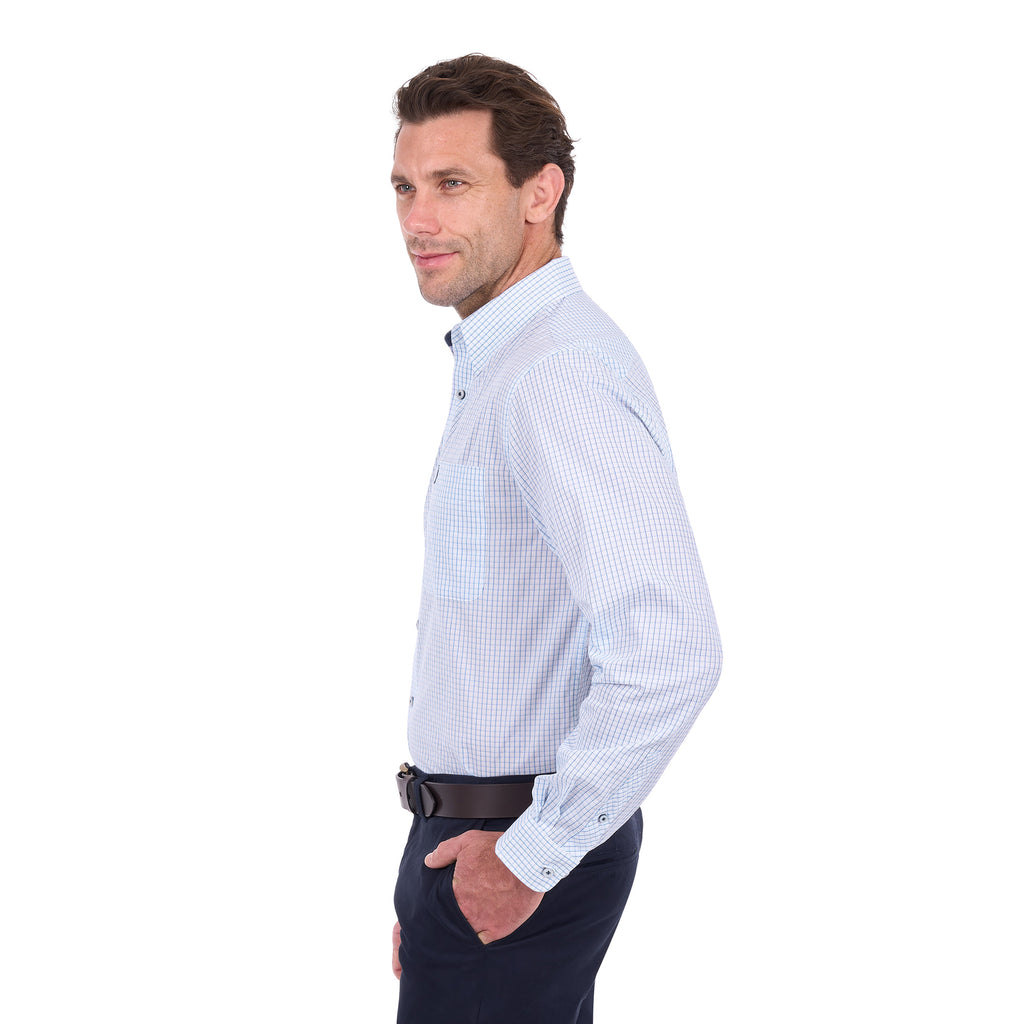 Thomas Cook Mens Leo L/S Shirt (T6S1118037) White/Blue