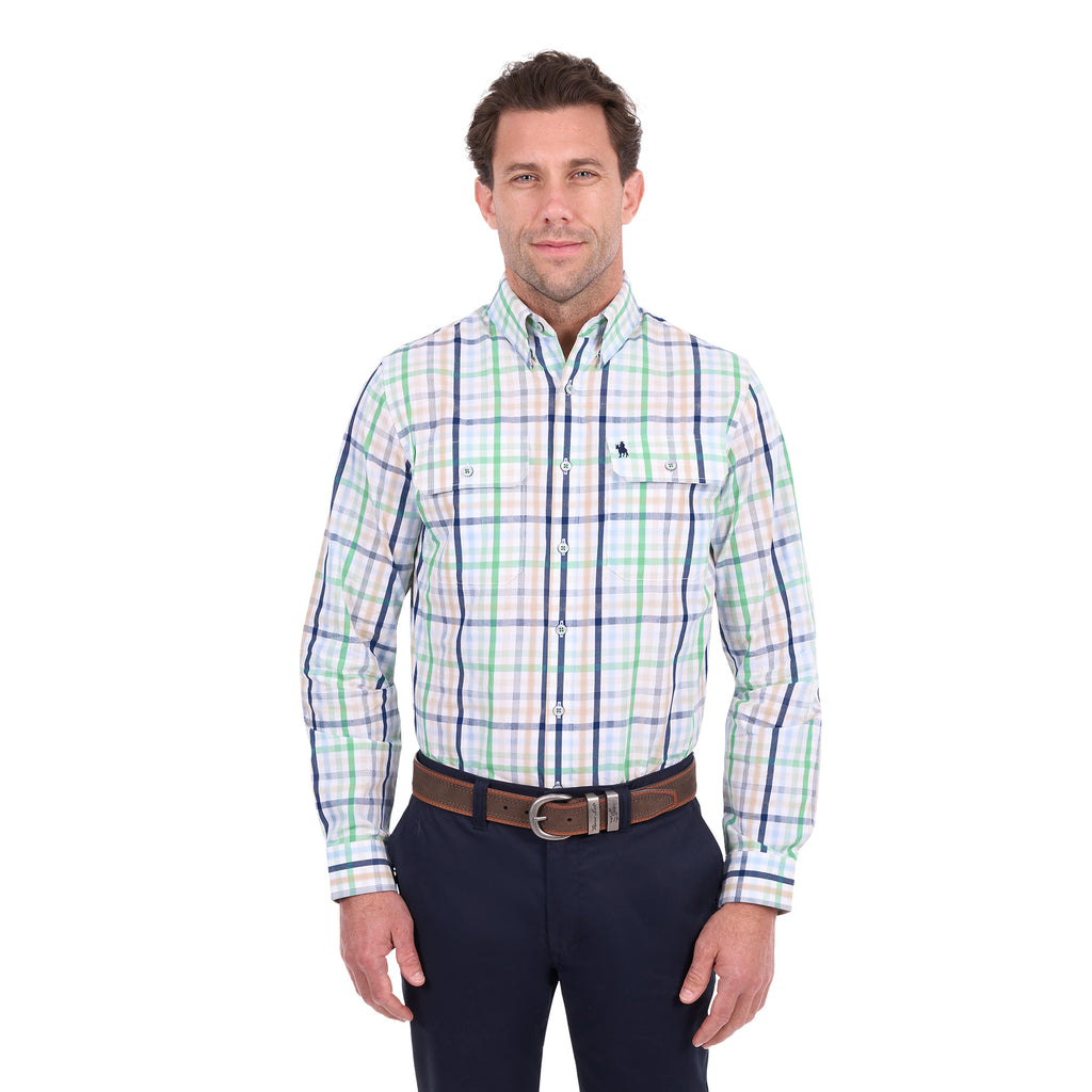 Thomas Cook Mens Louie L/S Shirt (T6S1115029) Green/Multi