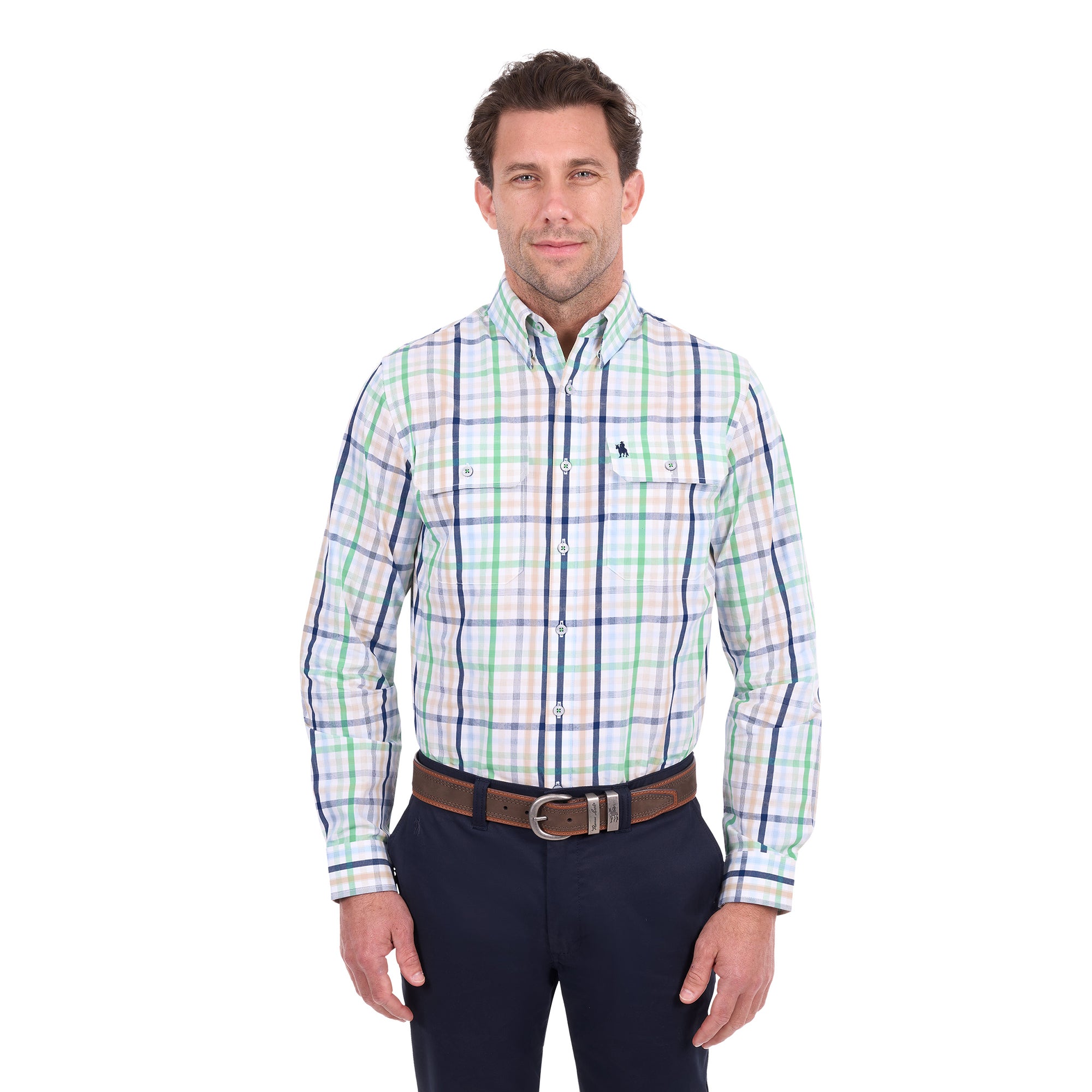 Thomas Cook Mens Louie L/S Shirt (T6S1115029) Green/Multi
