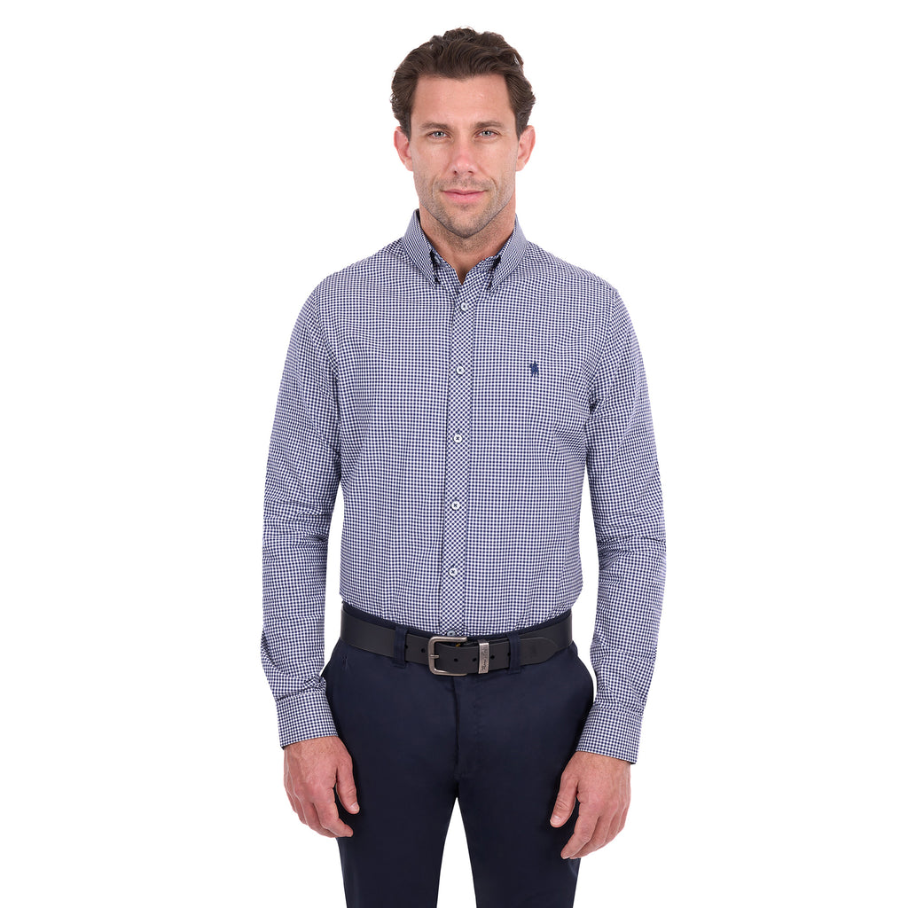 Thomas Cook Mens Luca Tailored L/S Shirt (T6S1120048) Navy/White