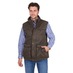 Thomas Cook Mens Marcus  Faux Oilskin Vest (T6W1607173) Rustic Mulch