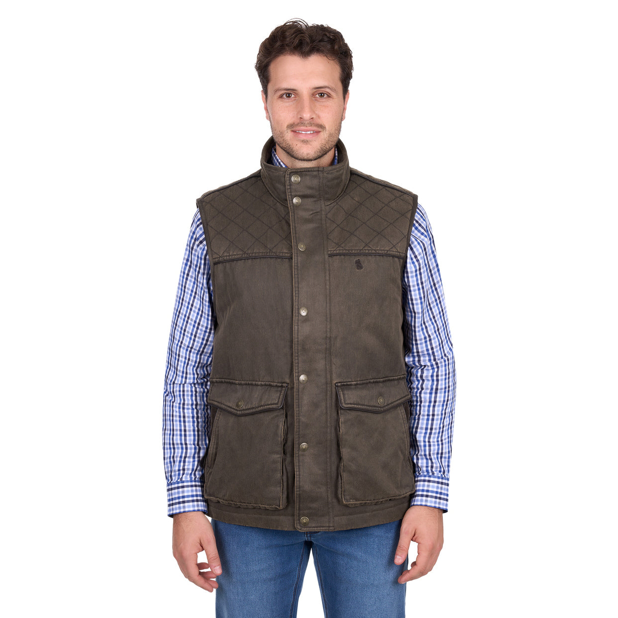 Thomas Cook Mens Marcus Vest (T6W1607173) Rustic Mulch | Allingtons