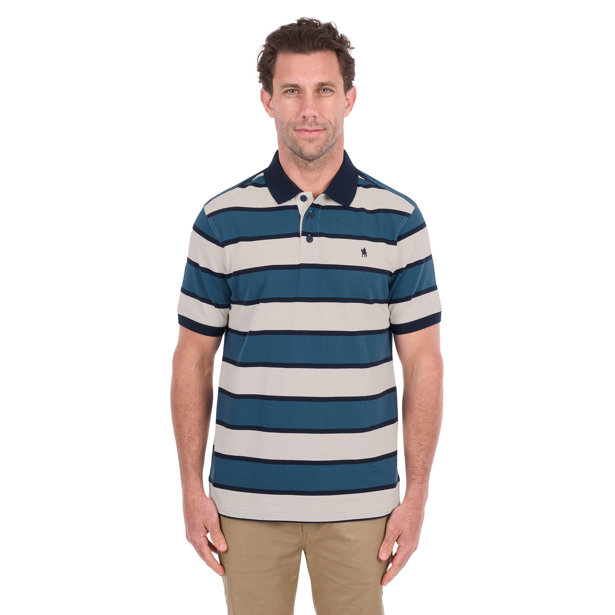 Thomas Cook Mens Martin S/S Polo (T6S1504022) Off White/Washed Blue