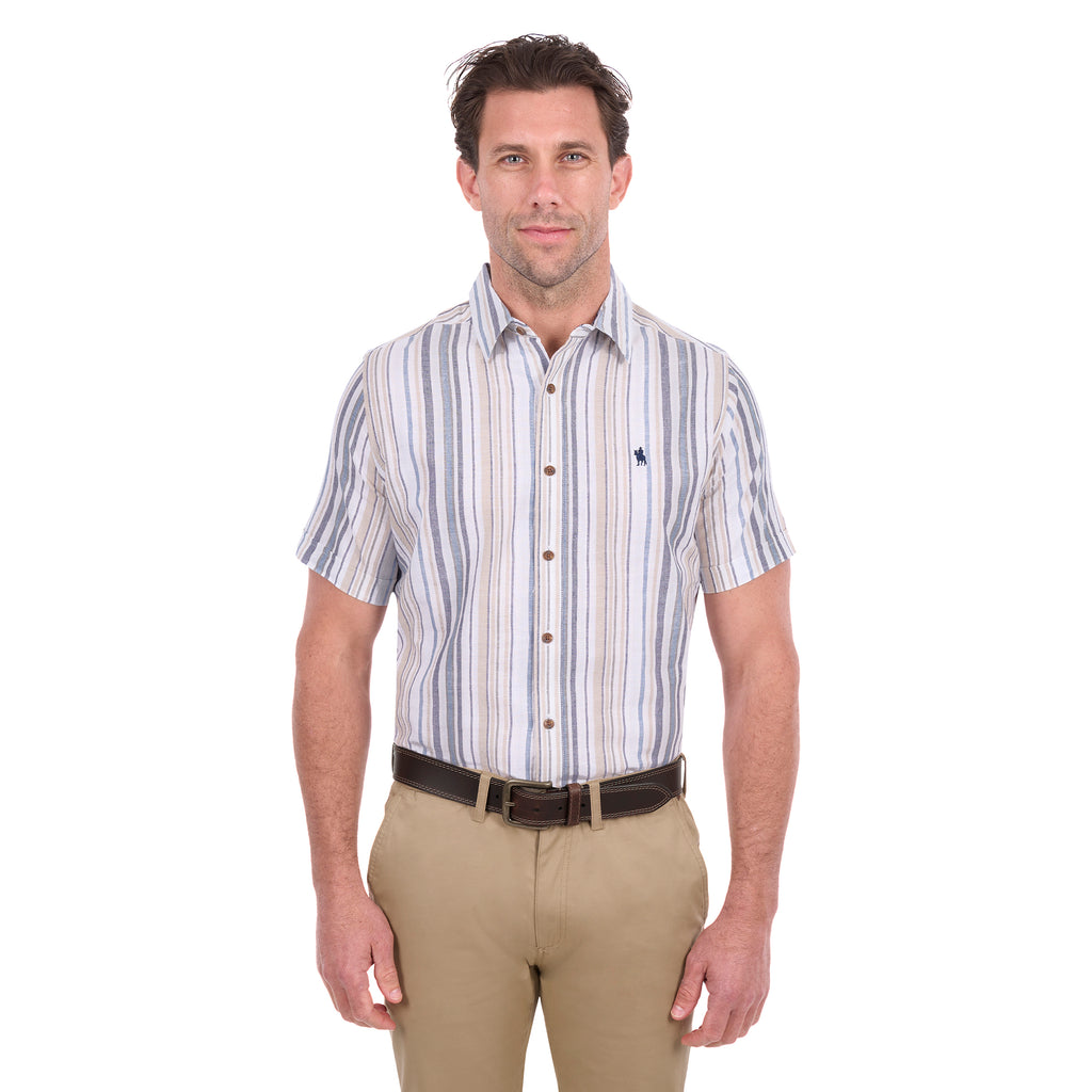 Thomas Cook Mens Max S/S Shirt (T6S1121025) Navy/Tan