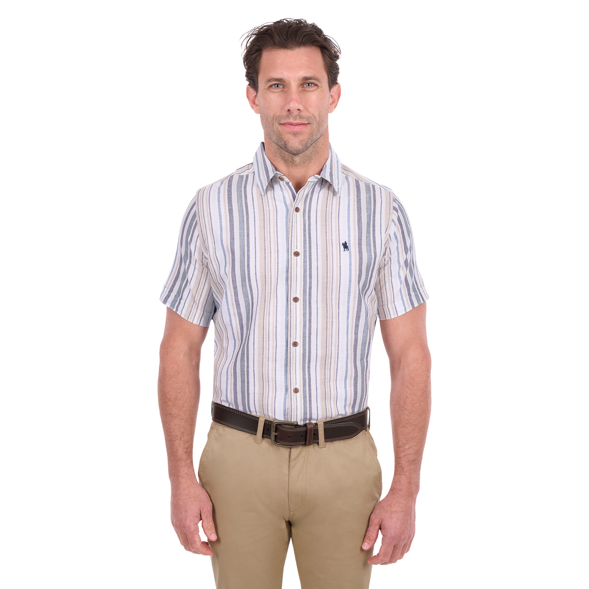 Thomas Cook Mens Max S/S Shirt (T6S1121025) Navy/Tan