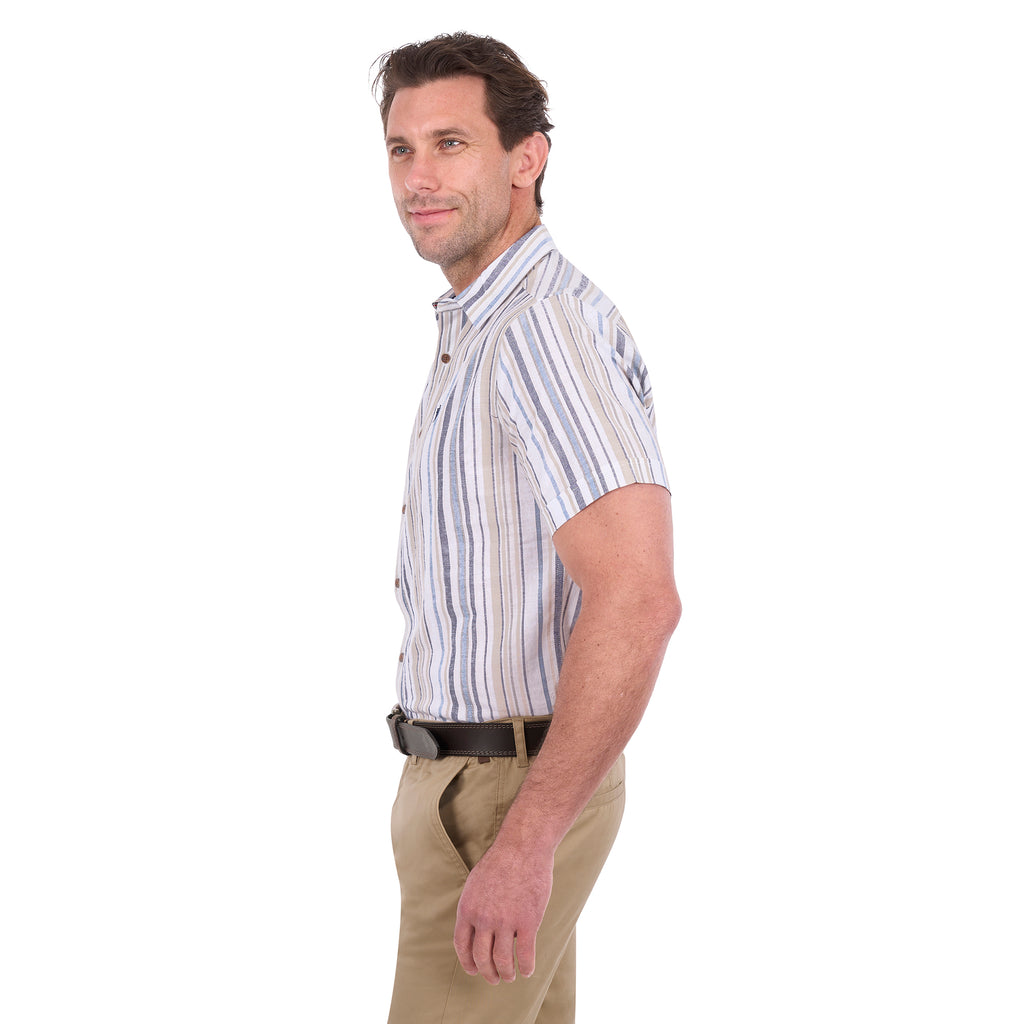 Thomas Cook Mens Max S/S Shirt (T6S1121025) Navy/Tan