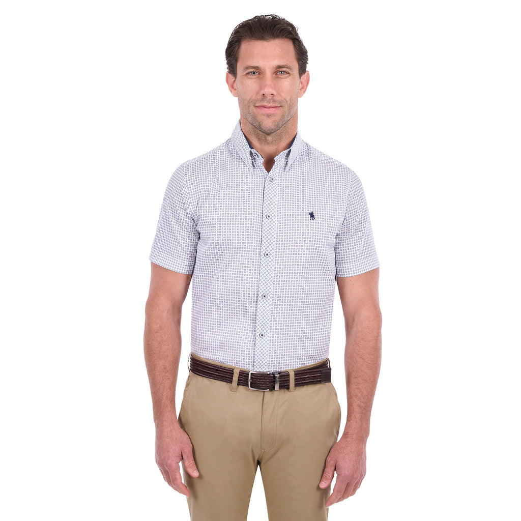 Thomas Cook Mens Noah Tailored S/S Shirt (T6S1121050) White/Royal