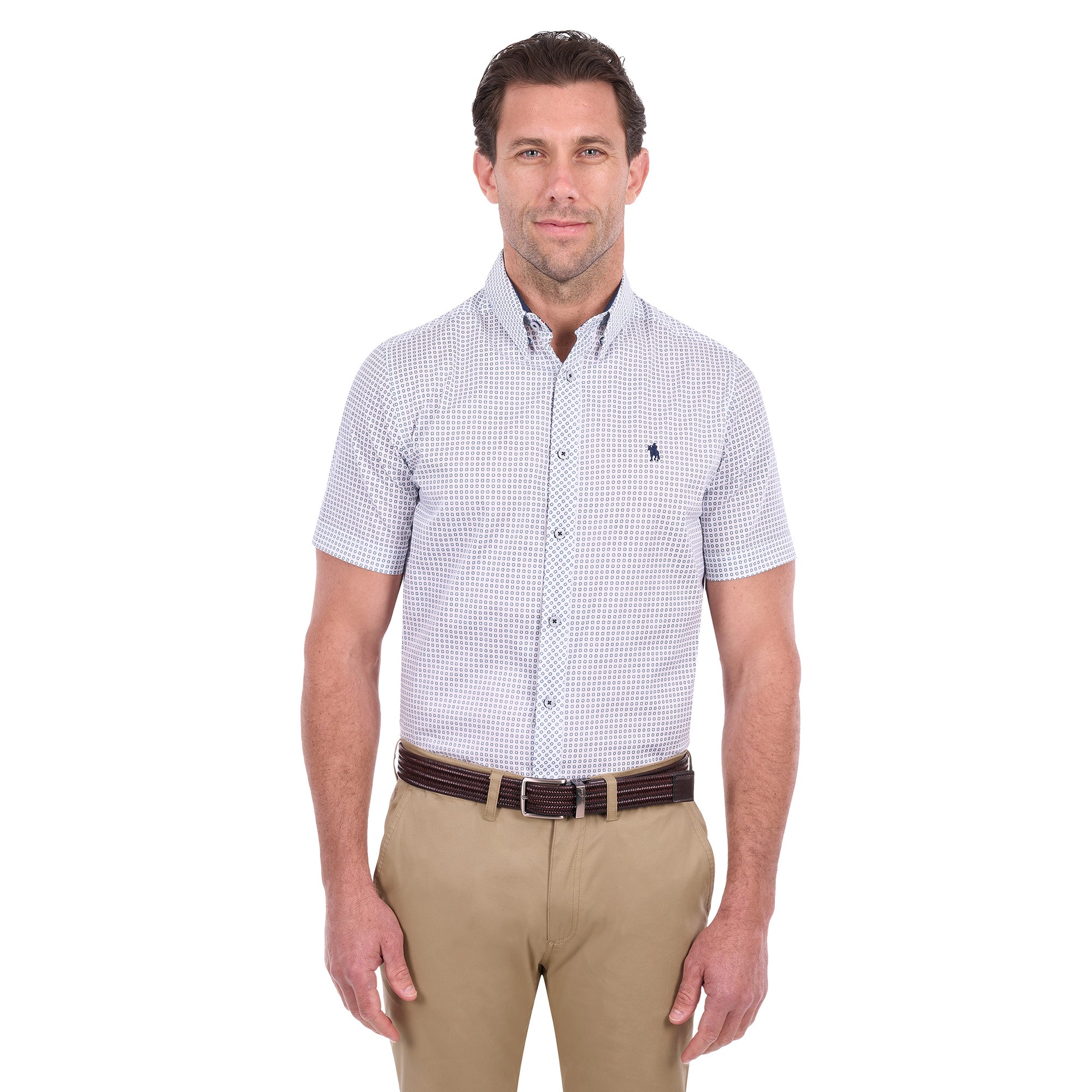 Thomas Cook Mens Noah Tailored S/S Shirt (T6S1121050) White/Royal
