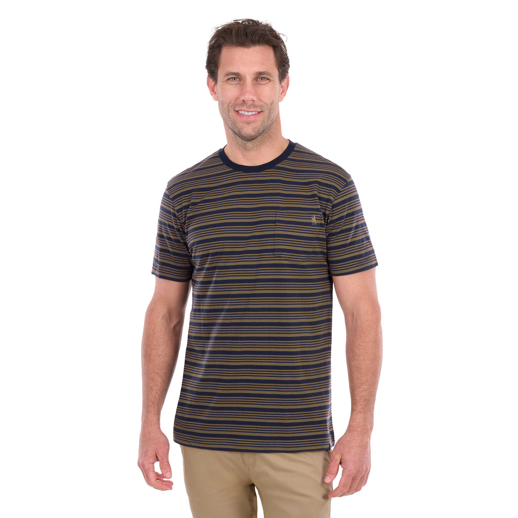 Thomas Cook Mens Oliver S/S Tee (T6S1516006) Navy/Dark Tan