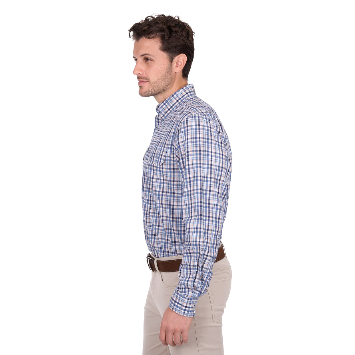 Thomas Cook Mens Patrick L/S Shirt (T6W1115035) Blue/Tan