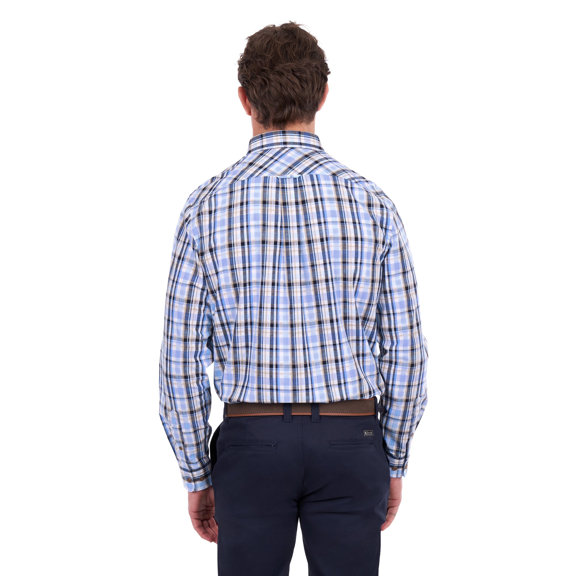 Thomas Cook Mens Roman L/S Shirt (T6S1115032) Light Blue/Black
