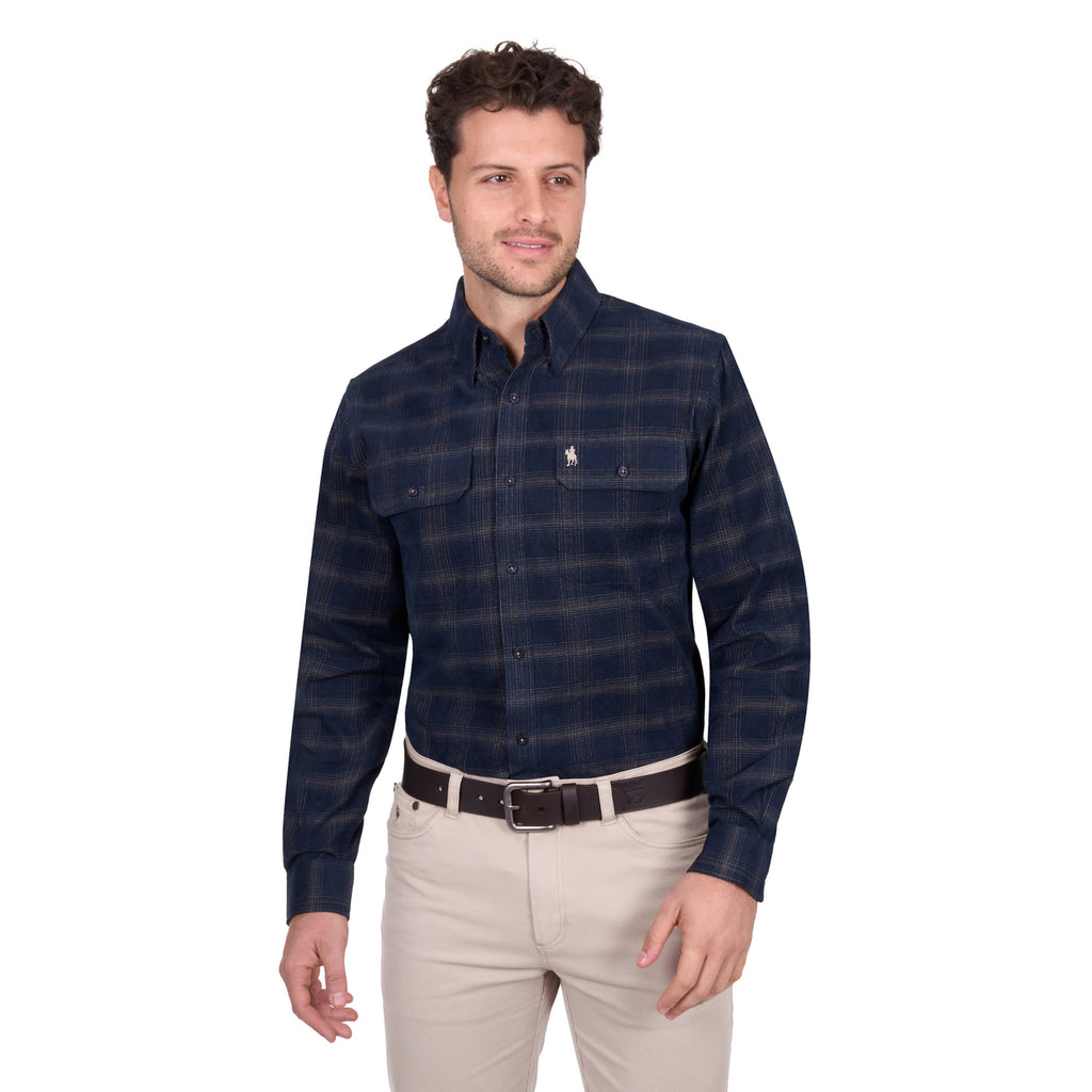 Thomas Cook Mens Ronald Thermal L/S Shirt (T6W1115028) Navy/Tan