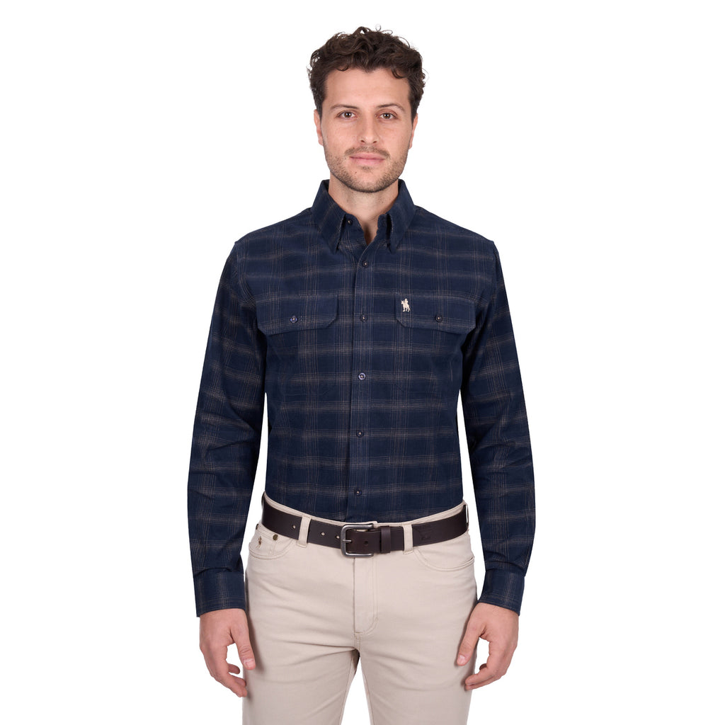 Thomas Cook Mens Ronald Thermal L/S Shirt (T6W1115028) Navy/Tan