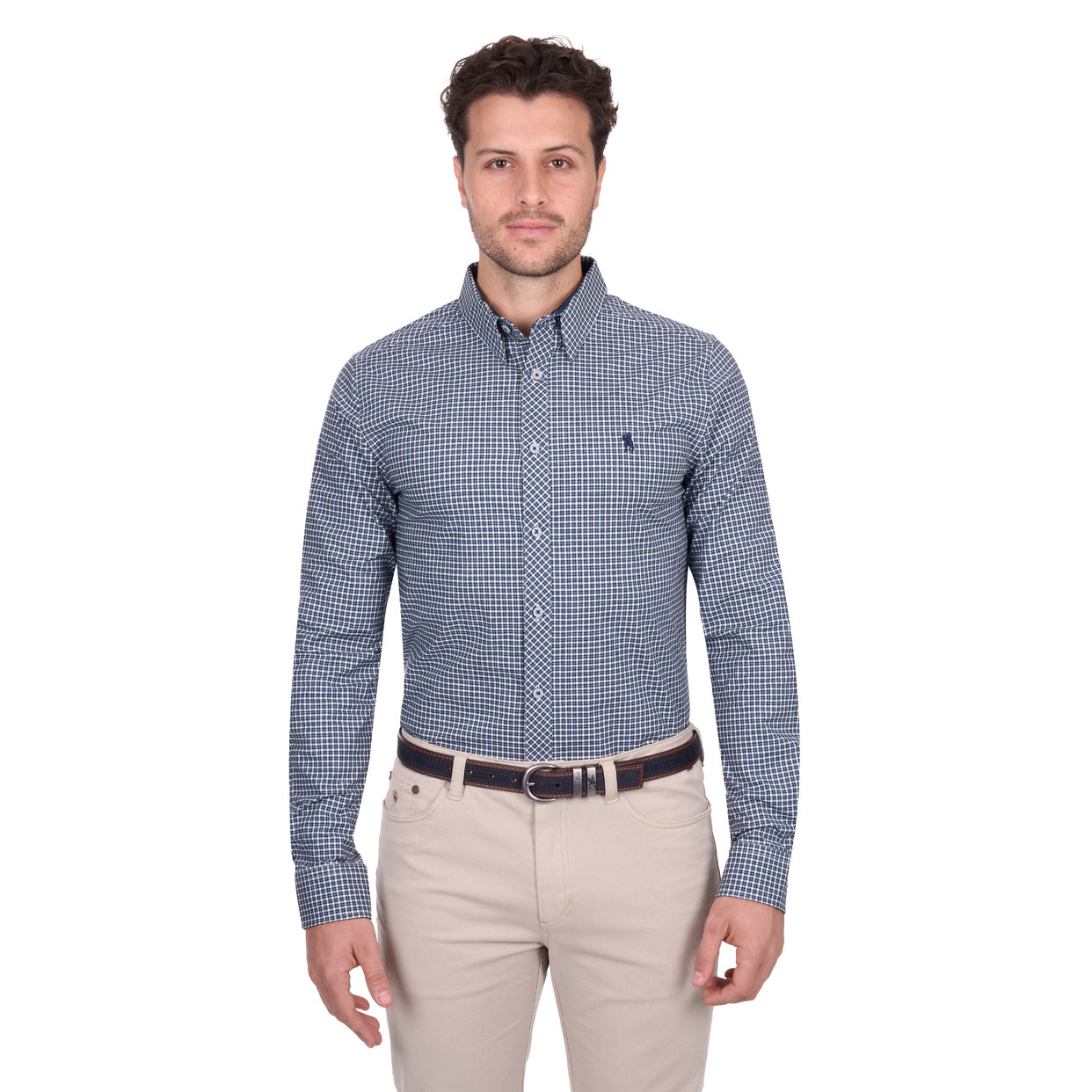 Thomas Cook Mens Ryan Tailored L/S Shirt (T6W1121047) Navy/Blue